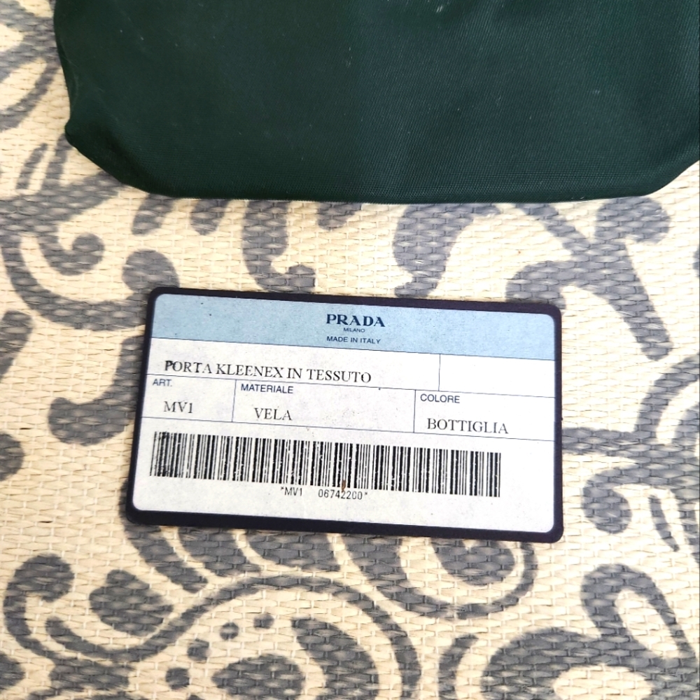 Prada Tissue Nylon Pouch Green - Picture 3 of 6